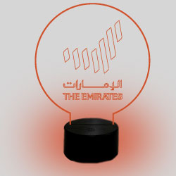 LED 3D Illusion Base Emirates Red